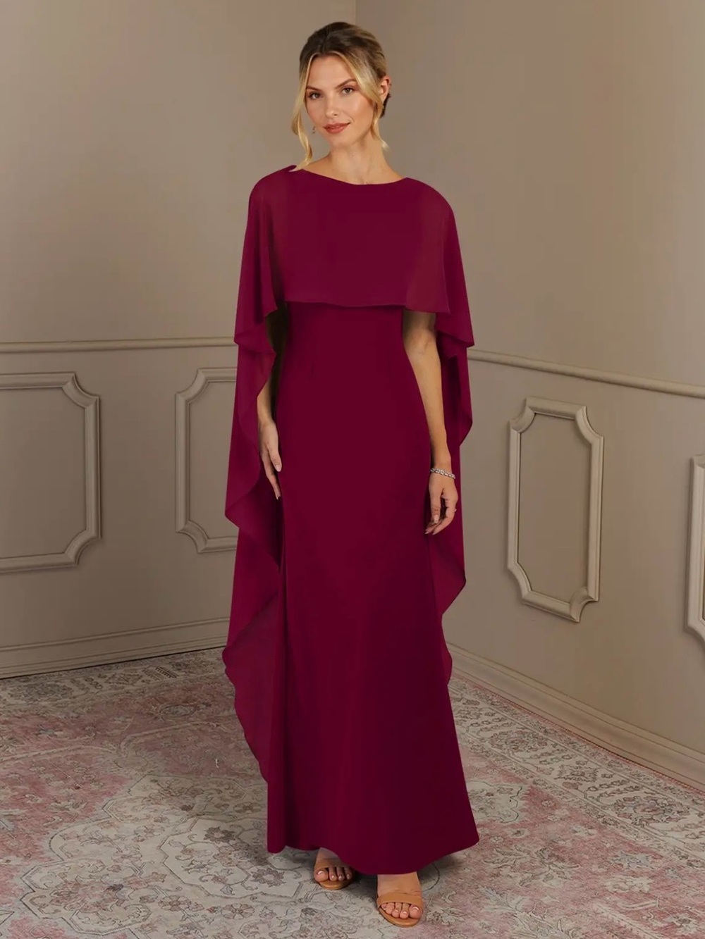 Azazie Burgundy Mother of the Bride Gown